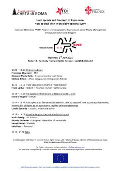 Hate speech and Freedom of Expression: How to deal with in the