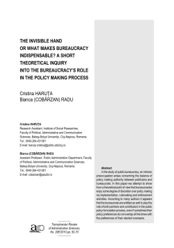 THE INVISIBLE HAND OR WHAT MAKES BUREAUCRACY