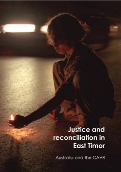 Justice and reconciliation in East Timor