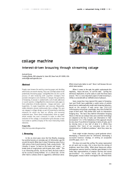 Interest-Driven Browsing Through Streaming Collage