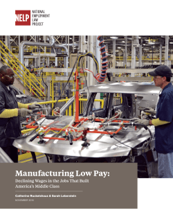 Manufacturing Low Pay - National Employment Law Project