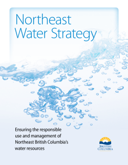 Northeast Water Strategy - Province of British Columbia