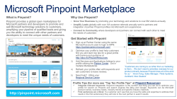 Microsoft Pinpoint Marketplace