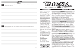 Groundwater Teacher`s Guide - Southwest Florida Water