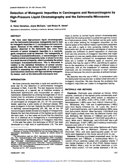Detection of Mutagenic Impurities in Carcinogens and