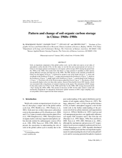 Pattern and change of soil organic carbon storage in China: 1960s