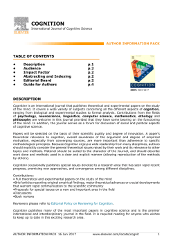 cognition - Elsevier