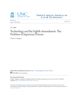 Technology and the Eighth Amendment: The Problem of Supermax