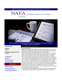 Quick Links TAX ADMINISTRATION NEWS