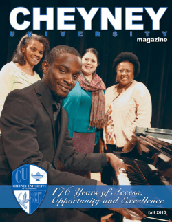 Fall 2013 - Cheyney University