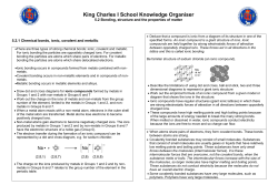 KnowledgeorganiserBondingGCSE