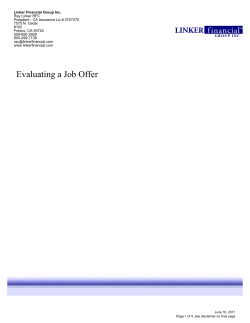 Evaluating a Job Offer - Linker Financial Group
