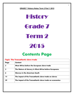 History Grade 7 Term 2 2015