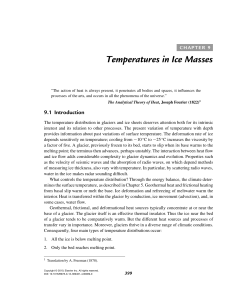 Temperatures in Ice Masses