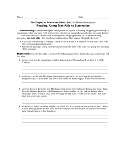 Reading: Using Text Aids to Summarize