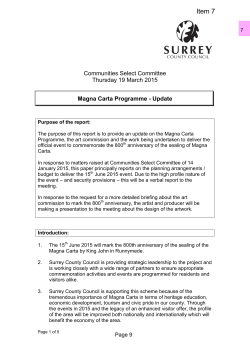 CSC Magna Carta Programme Report SKFINAL