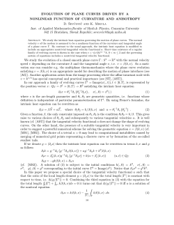 EVOLUTION OF PLANE CURVES DRIVEN BY A NONLINEAR