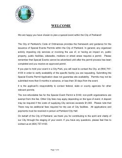 Special Events Permit