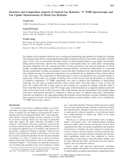 Structure and Composition Analysis of Natural Gas Hydrates: 13C
