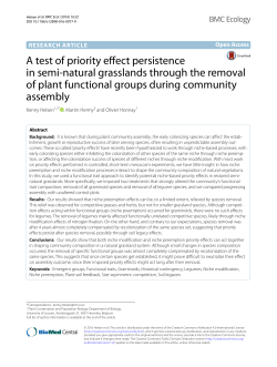 A test of priority effect persistence in semi