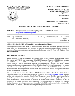 NOTICE: This publication is available digitally on the AFDPO WWW