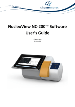 NucleoView NC-200&trade; Software User`s Guide