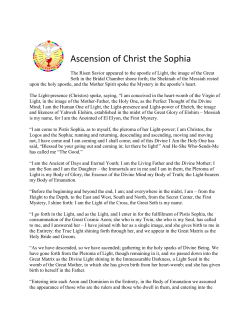 Ascension of Christ the Sophia