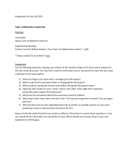 Assignment for June 18, 2015 Topic: Collaborative Leadership