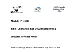 Module n&deg; : 608 Title : Chimerism and DNA fingerprinting Lecturer