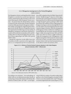 Chris Moreh: hungarian iMMigrants... 2.2.1 Hungarian