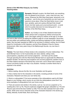 Stories of the Wild West Gang by Joy Cowley Teaching Notes