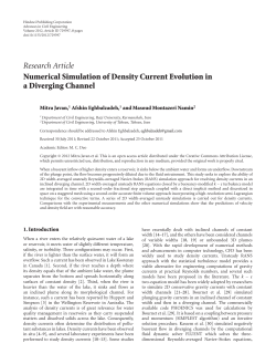 Numerical Simulation of Density Current Evolution in a Diverging