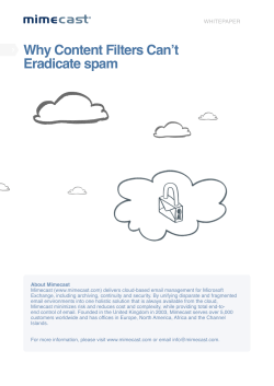 Why Content Filters Can`t Eradicate spam