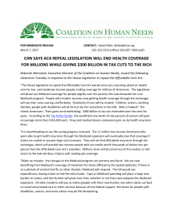 chn says aca repeal legislation will end health coverage for millions