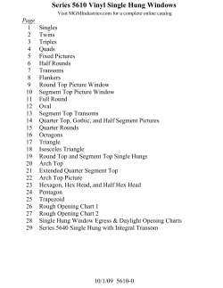 Series 5610 Vinyl Single Hung Windows