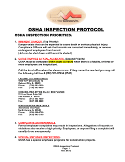 OSHA Inspection Protocol