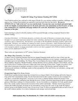 E3 CP LH - The Woodlands Christian Academy