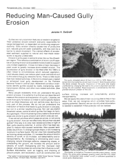 Reducing Man-Caused Gully Erosion