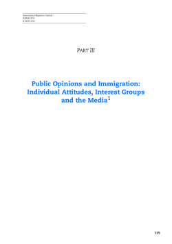 Public Opinions and Immigration: Individual Attitudes