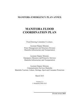 Flood Annex - Government of Manitoba
