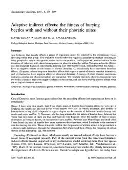Adaptive indirect effects: the fitness of burying beetles with and