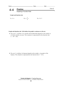 Graphing a Function Rule