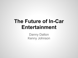 The Future of In-Car Entertainment
