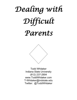 Dealing with Difficult Parents