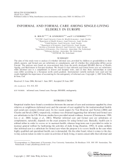 Informal and formal care among single