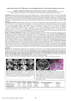Amide proton transfer (APT) MR signal as a novel imaging