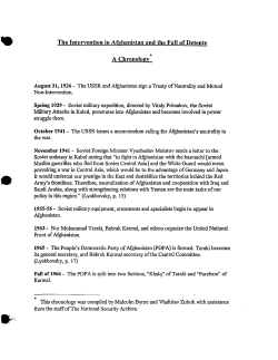 The Intervention in Afghanistan and the Fall of Detente