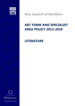 Policy Document - Arts Council of Northern Ireland
