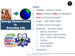 Index. . . Energy Conservation In Everyday Life