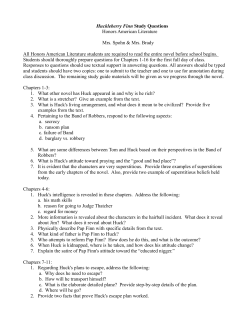 Huckleberry Finn - Bishop Dwenger High School